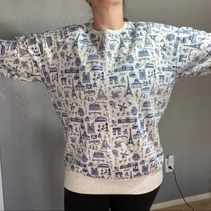 DIsneyland Paris Crew Neck Gray Sweater XXL Disney